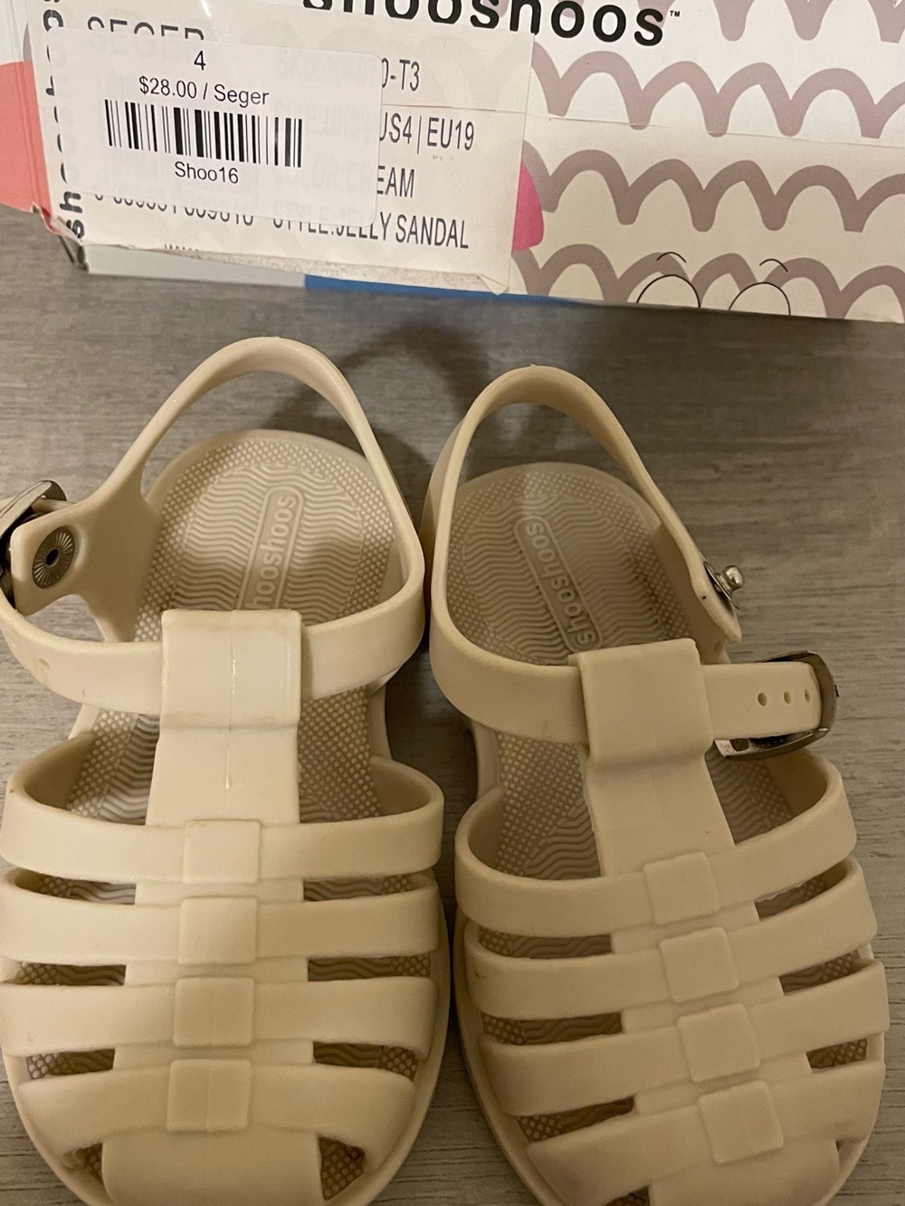 Baby & Walker Cream Jelly Fisherman Sandals